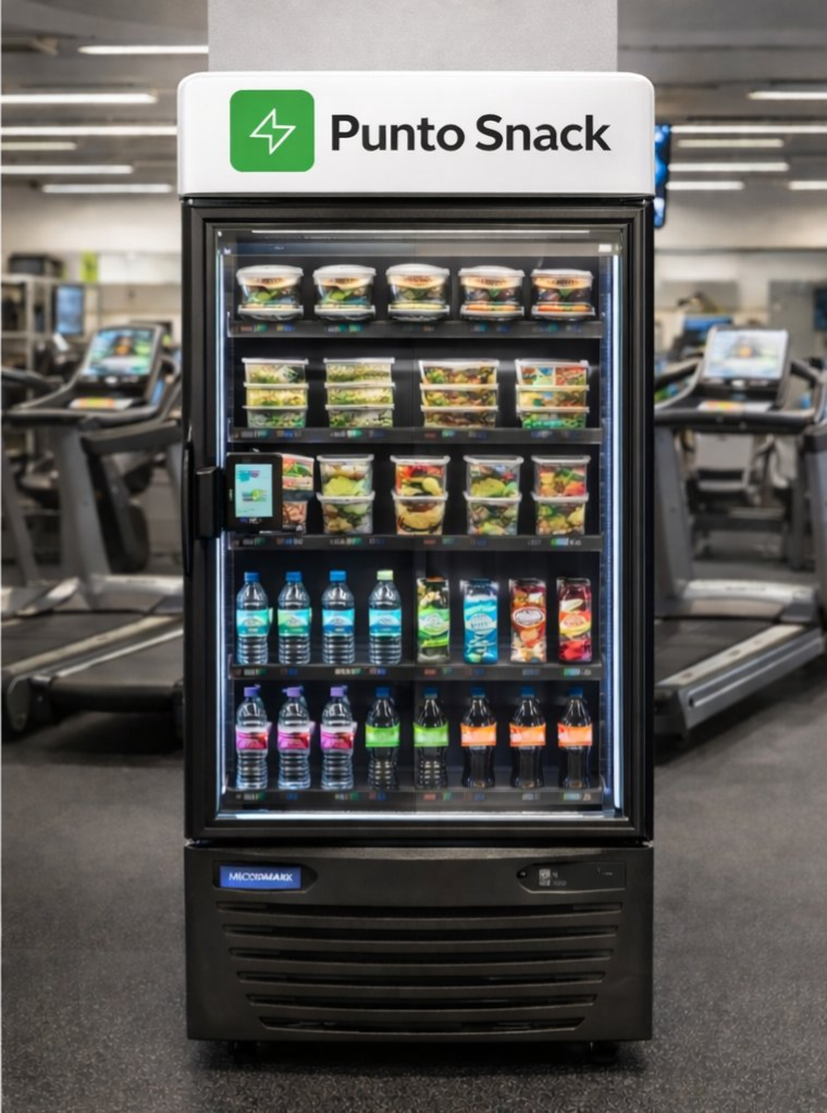 Heladera inteligente Punto Snack en gimnasio